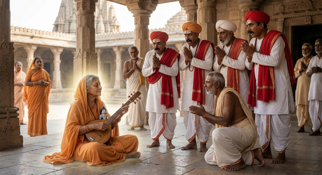 Mirabai in Dwarkadhish Temple